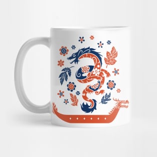 Dragon Boat Paddling Retro Look Mug